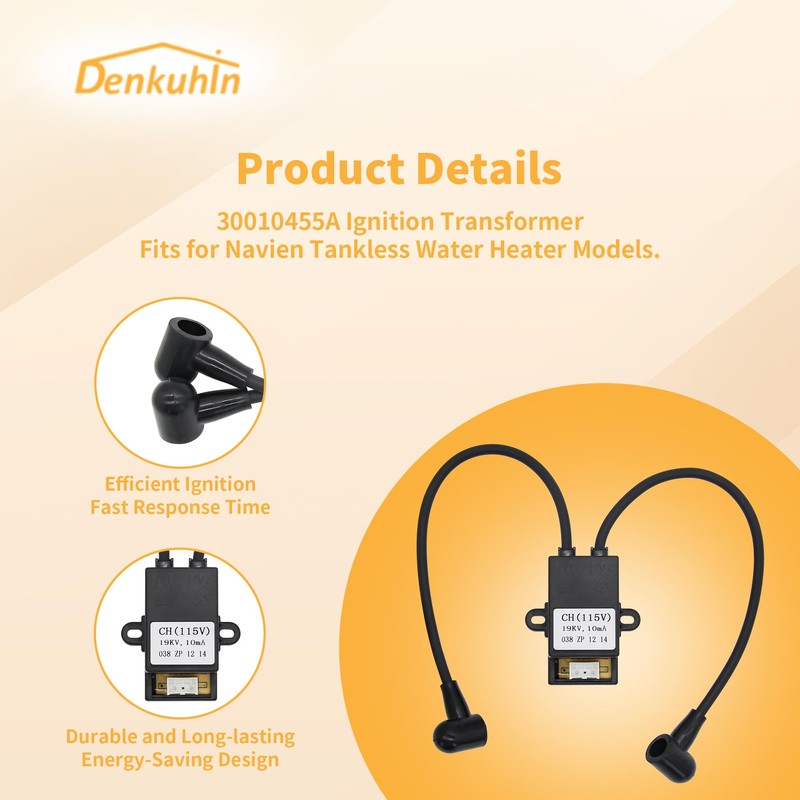 Denkuhin 30010455A Ignition Transformer for Navien Tankless Water Heater NPE