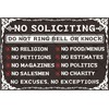 EMOHAT Metal Tin Sign No Soliciting Sign Do Not Ring