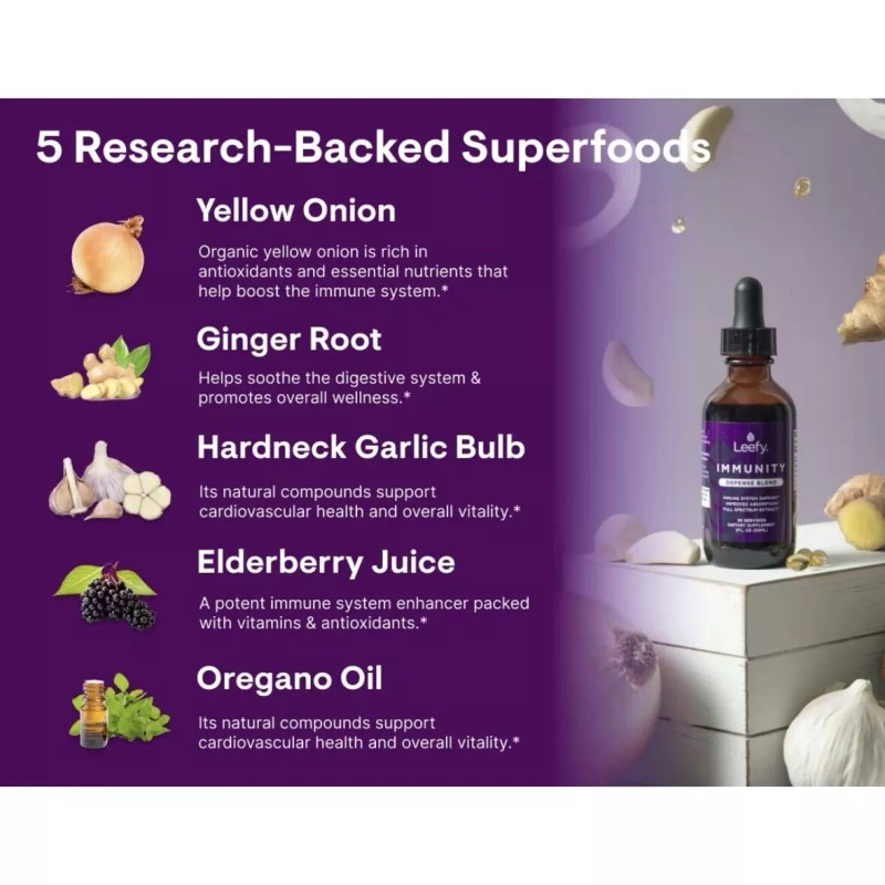 Leefy Organics Immunity Defense Blend: Organic immune support,