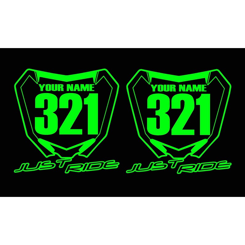 JUST RIDE Motocross Number Plate Replica Decal Stickers RM RMZ