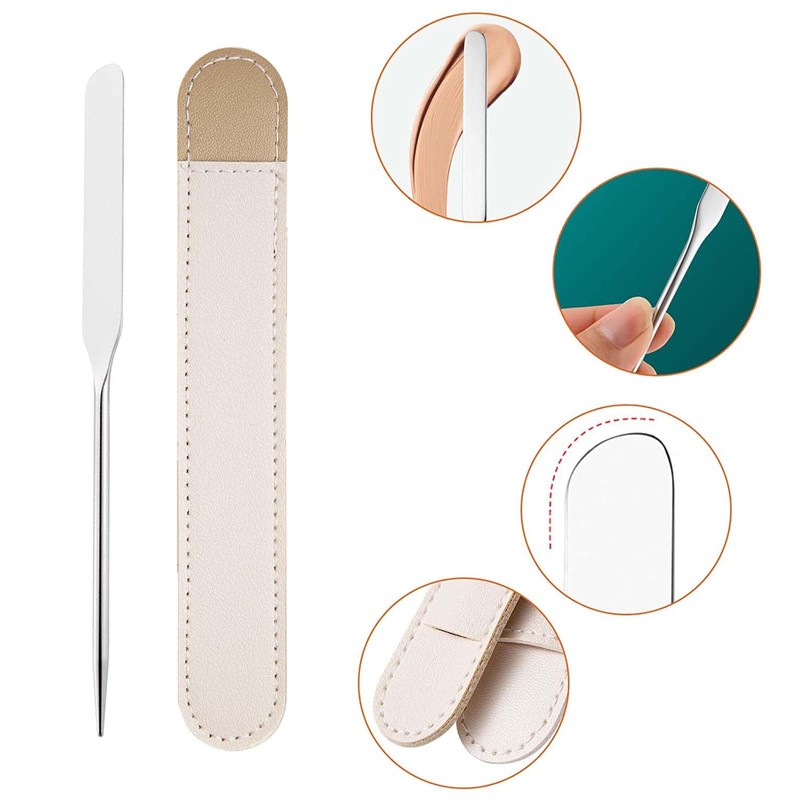 Spatula Makeup Spatula Cosmetic Tool + Acrylic Mixing Palette Cosmetic