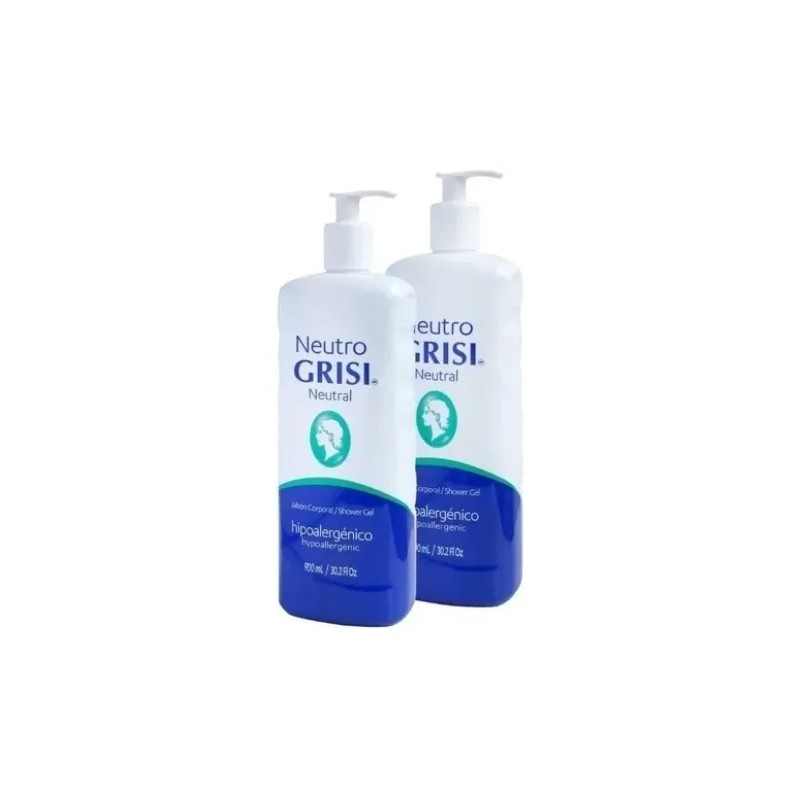 Jabón Corporal Hipoalergenico Grisi Neutro 2 Pzas De 900 Ml