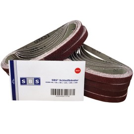48 Pieces SBS Abrasive belt 13 x 451mm Mix Pack 8 pcs. Grain P40/60/80/120/180/240