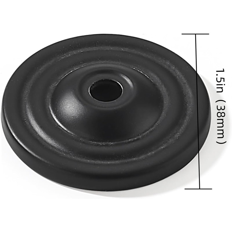 khtumeware 10 Pack 1.5 Inch Matte Black Backplate for Cabinet
