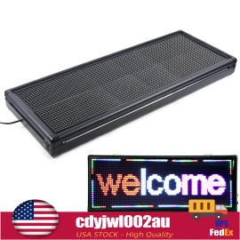 ktnparts 40" X 15" LED DIY Programmable Scrolling Message Open Sign Display Board 3-COLOR