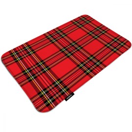 HOSNYE Red Plaid Non Slip Door Mat Bathroom Mat Rugs Scottish Checkered Tartan Pattern Bath Rugs Machine Washable Bathmat Carpet Rug Room Decor for Shower Floor Mat 18 X 30 in