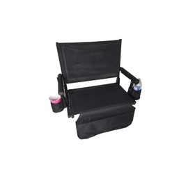 Zero Tipping Oasis Big Daddy Super Heavy-Duty Stadium Seat - Portable & Easy to Carry - Chair with Seat Cushion, Two Drink Holders & One Blanket - 10 Years Warranty