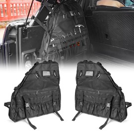 NKCELL POWER Roll Bar Storage Bag with Multi-Pocket Organizer Cargo Bag Saddlebag Tool Kit Bag Compatible with Ford Bronco 2021 2022 2023 2024 4 Door US Flag (2pcs)