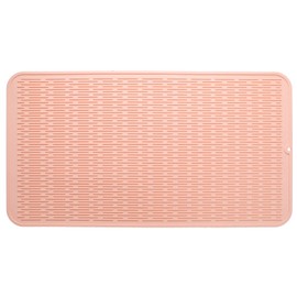 MicoYang Silicone Dish Drying Mat for Multiple Usage,Easy clean,Eco-friendly,Heat-resistant Silicone Mat for Kitchen Counter or Sink,Refrigerator or Drawer Liner Pink XXXXL 32 inches x 18 inches