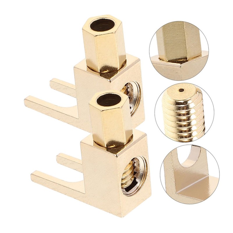 Tofficu Right Angle Banana Plug Clips 4pcs Speaker Connector for