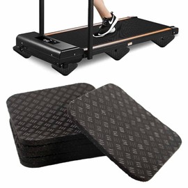6PCS Non-Slip Treadmill Mat Pads, 4x4 Inch High Density Silicone Exercise Equipment Mat - Double-Sided Anti Vibration Pad for Treadmill, Walking Pad, Exercise Bike, Floor Protection (Square, 6 PCS)