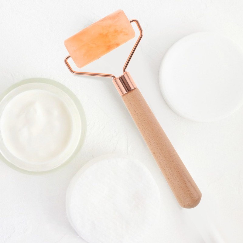 TOVINANNA Natural Salt Massage Roller for Face Body Portable Facial