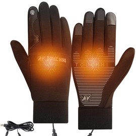 Hojalis Heated Gloves, USB Heated Gloves, Non-Slip, Waterproof Touchscreen Gloves, Heated Gloves, Heated Gloves, Heated Gloves for Men and Women, for Climbing, Cycling