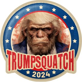 SQUATCH METALWORKS Vinyl Sticker - Sasquatch Decal - Bigfoot Bumper Sticker (Trumpsquatch)