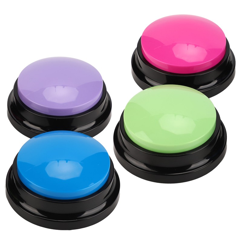 4pcs Record Talking Button Multifunctional 30S Dog Communication Buttons for