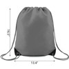 BeeGreen 20 Pieces Gray Drawstring Backpack Bags Bulk Nylon Gym