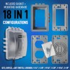 Sealproof - Cubierta de salida de 1 banda resistente a la intemperie | Protector de enchufe y receptáculo para exteriores horizontal/vertical, cubierta de burbujas bloqueable, cumple con la norma UL