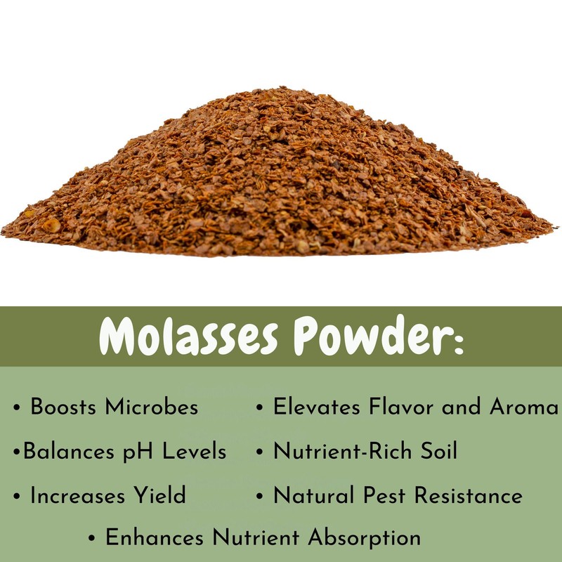 Dry Horticultural Molasses Powder (4 Pounds), Indoor/Outdoor Gardening Soil Amendment