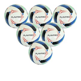 Turbo Soccer Ball - Beautiful Design Size 2, 3, 4 and 5 for All Ages. (White/Blue, 5-6 Pack)