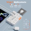 TerHavn Extension electrica Ultra Corta 0.025M y Regleta Multicontacto con