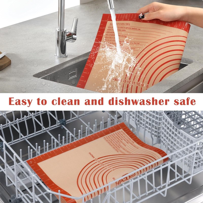 Folksy Super Kitchen Extra Thick Silicone Pastry Mat Large for