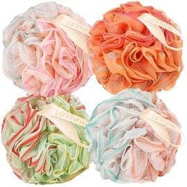 20 Pack Mini Shower Loofah Bath Sponge 20G, Soft Travel Size Nylon Mesh Puff for Body Wash, Loofah Shower Exfoliating Scrubber Pouf for Women and Men, Full Cleanse, Beauty Bathing Accessories