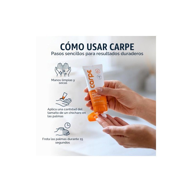 Carpe Antiperspirant Hand Lotion Package Deal (3 Hand Tubes -