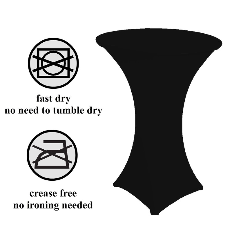 black or white Spandex stretch Cover for Poseur Table with