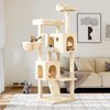 Allewie 64 Inches Cat Tree Tower/Multi-Level Activity Center for Indoor