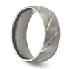 Solid Titanium Swirl Design 8mm Men's Wedding Brushed Matte Finish