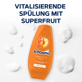 Schauma Schwarzkopf Superfruit & Shine Conditioner (2 x 250 ml), Revitalising Hair Conditioner with Nourishing Formula Strengthens Hair and Gives a Natural Shine