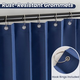 LumiLoom Accordion Style Door Curtains, Closet Curtains for Open Closet, Privacy Protection Pleated Folding Curtain for Room Divider, Laundry, Bathroom, Workroom & Bedroom, 1 Panel Blue, 52"W x 78"L