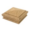 Solid Oak Pyramid Style Stair Newel Caps Rebate to fit