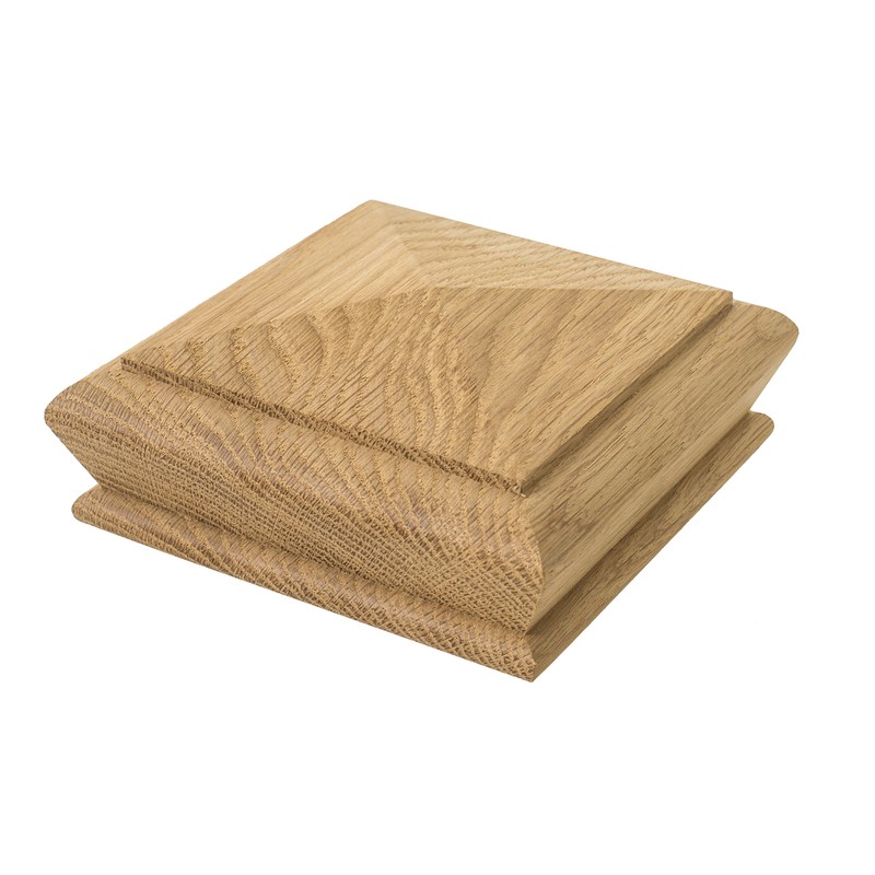 Solid Oak Pyramid Style Stair Newel Caps Rebate to fit