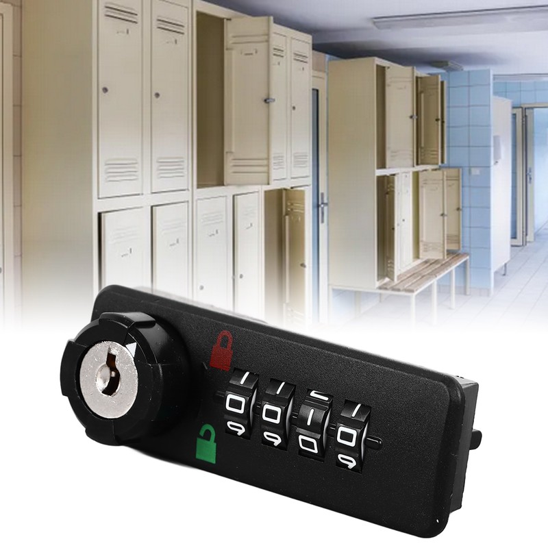 4 Digit Mechanical Dial Combination Lock Password Safety Drawer Shoe