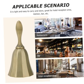 CAXUSD Metal Service Bell Vintage Style Hand Bell Craft for Restaurant Home Ornament