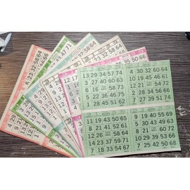 Capitol BINGO PAPER Cards 50 Sheets of 4 Game Cards on 1 Sheet Green Border