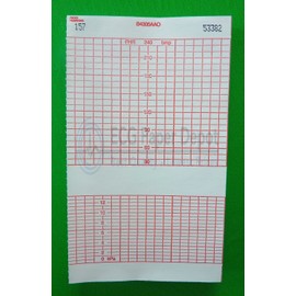 Generic B4305AAO Fetal Monitoring Recording Charts, 40 Fetal Packs Per Case, Z-Fold, Size 152mm x 47', Grid Color Red