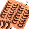SISIYDY Mink Lashes Wispy Short Fluffy Cat Eye Strip Faux
