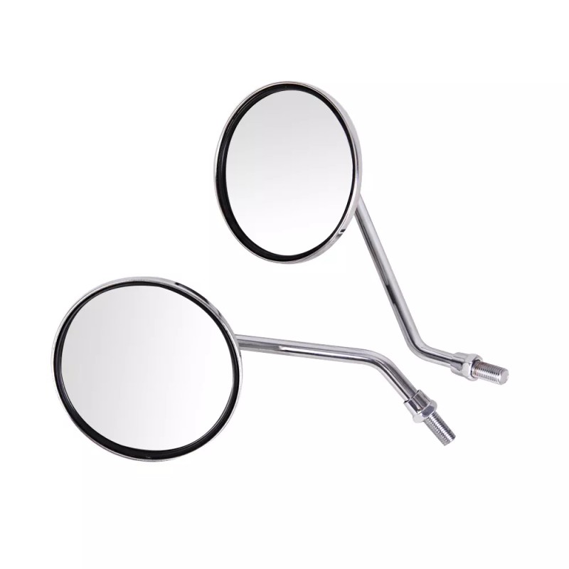 KEEPDSGN Round Chrome Motorcycle Rear View Mirrors For Kawasaki KZ400