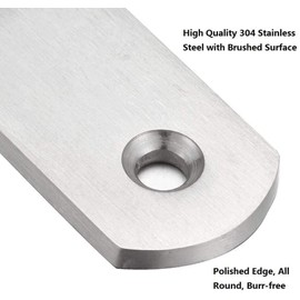 KAHEIGN 8Pcs Heavy Duty Right Angle Bracket, Stainless Steel L-Shaped Bracket for Corner Brace Joint Wall Shelf Support - with 2 Size Screws and Expansion Tube (125 × 75mm)