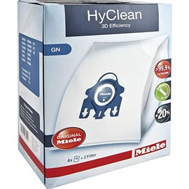 Miele Original AirClean 3D Efficiency GN Vacuum Cleaner Bags, for Miele Complete C2, Complete C3, Classic C1, S8, S5, and S2 Vacuum Cleaners