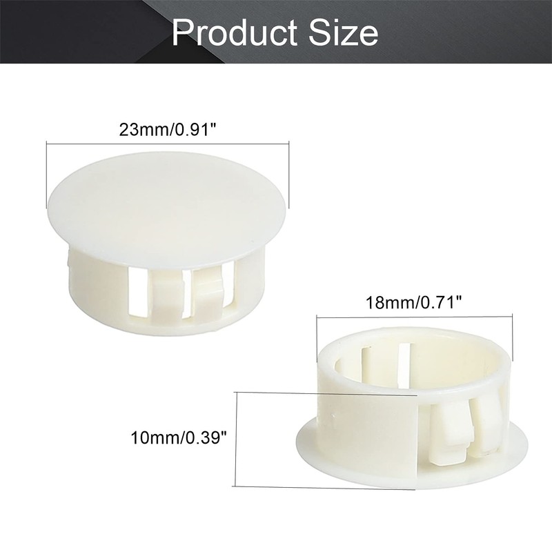Fielect 10pcs Hole Plugs White 3/4 Inch (19mm) Plastic Hole