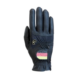 Roeckl Sports Maryland Riding Gloves, Tournament Summer Gloves, Black 6.5
