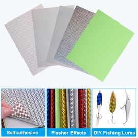 Fishing Lures Tape Reflective Fish Scales Sticker Holographic Adhesive Film Flash Lure Tape for Fishing Lure Making DIY Crafts Tool