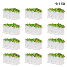 Scene Collection Model Flower Garden Park Street 1:150 Pack of 12 Models Building Model Diorama Box Garden Decoration Railroad Model Education DIY