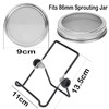 Lulonpon 4 Pieces Sprouting Lids, 304 Stainless Steel Screen Sprout