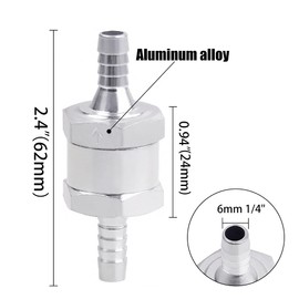 Joywayus 1/4" Fuel Non Return One Way Check Valve Petrol Diesel