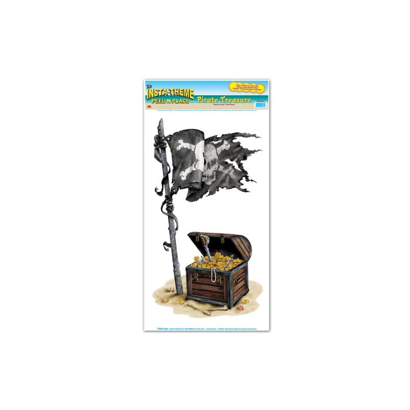 Pirate Treasure Peel 'N Place Party Accessory (1 count) (1/Sh)