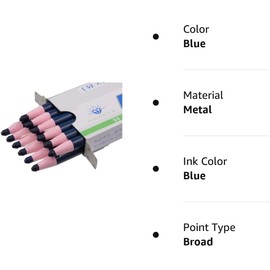 LENITH Korean Glass Markers Grease Pencils Peel-Off Type Grease Pencils/Wax Pencil for Vinyl, Metal, Skin, Paper, window glass, Checking Markers (12 Pencils) Color:Navy